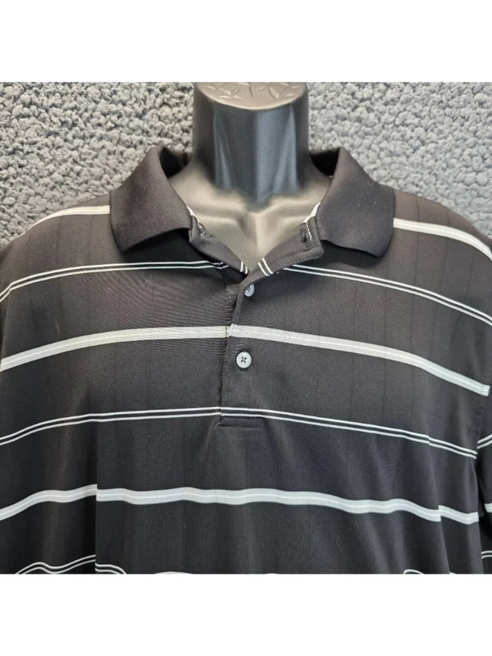 George Golf Striped Polo Shirt XXL Preppy Club Resort Nautical Anti Microbial